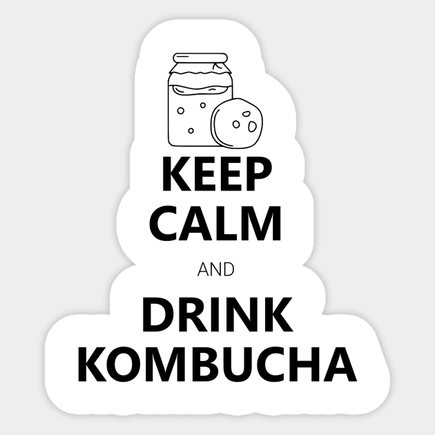 Keep calm and drink kombucha Sticker by birdo